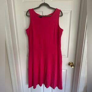 Talbots Vibrant Barbie Pink A Line Dress